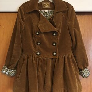 Corduroy Anthropologie coat sz 8 M